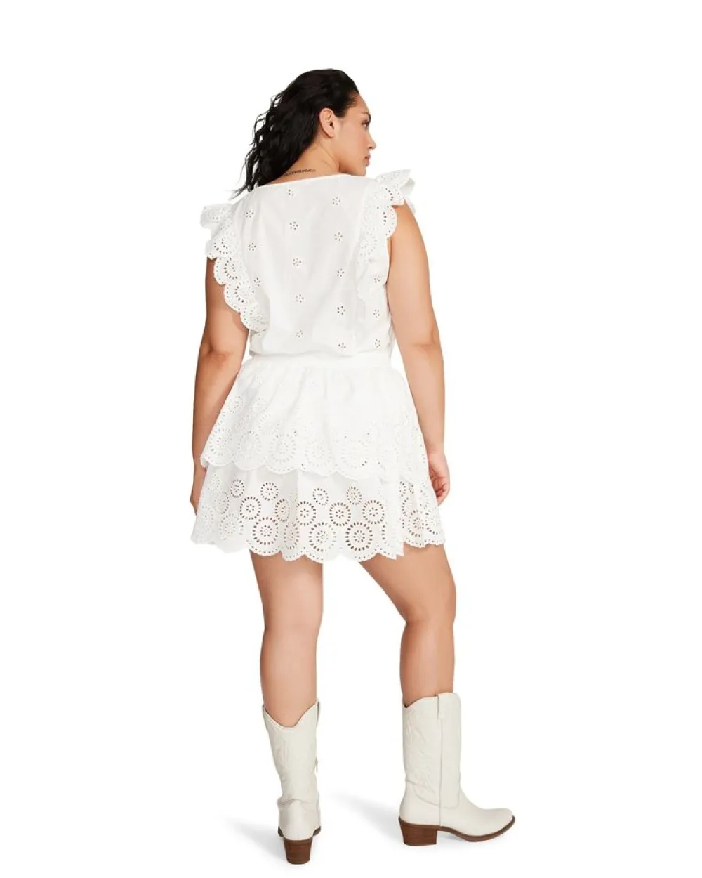 BB Dakota Jayda Ruffle Cotton Eyelet Minidress
