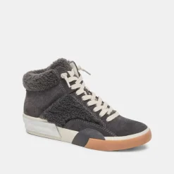 Dolce Vita Zilvia Plush Sneakers Anthracite Suede
