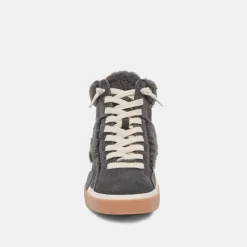 Dolce Vita Zilvia Plush Sneakers Anthracite Suede