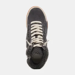 Dolce Vita Zilvia Plush Sneakers Anthracite Suede