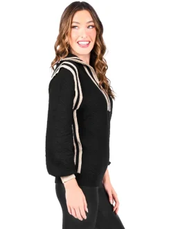 Emily McCarthy Poppy Pullover Sweater Black Monogram