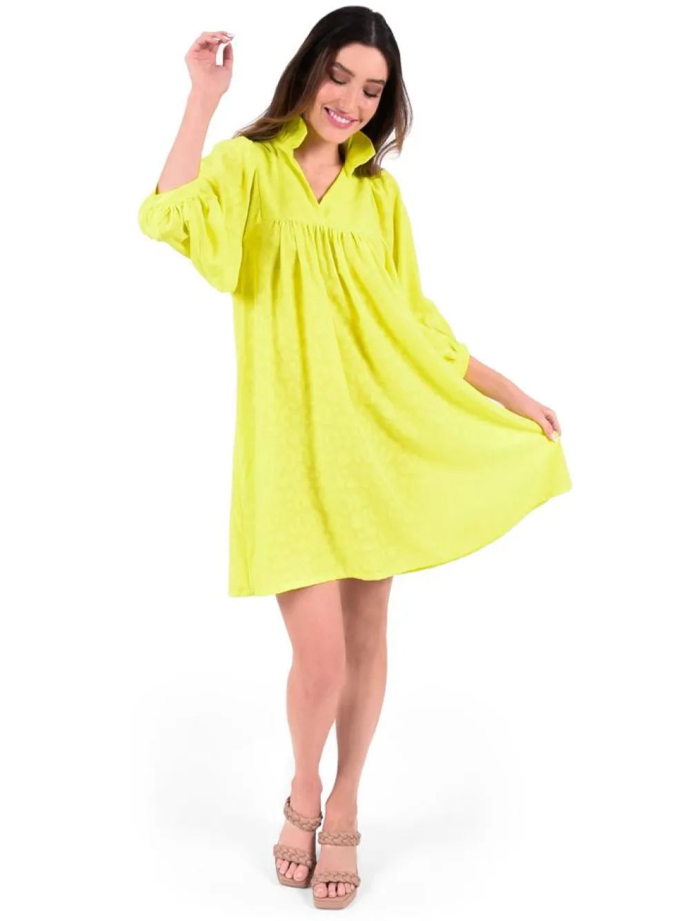 Emily McCarthy Stella Dress Chartreuse Cheetah