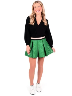 Emily McCarthy Sydney Skirt Evergreen Cheetah