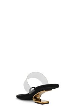 Jeffrey Campbell Calculate Black Suede Sandal