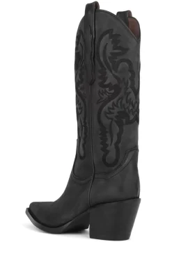 Jeffrey Campbell Dagget Black Washed Western Boot