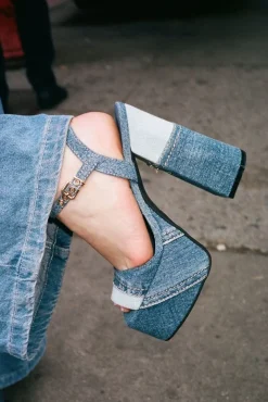 Jeffrey Campbell Girlfriend Blue Denim Platform