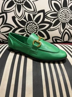 Jeffrey Campbell Velviteen Bright Green Loafer