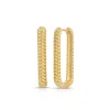 Jurate LA Effie Square Texture Hoop Earrings
