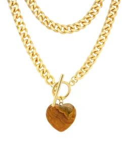Jurate LA Oh Girl Brown Agate Necklace