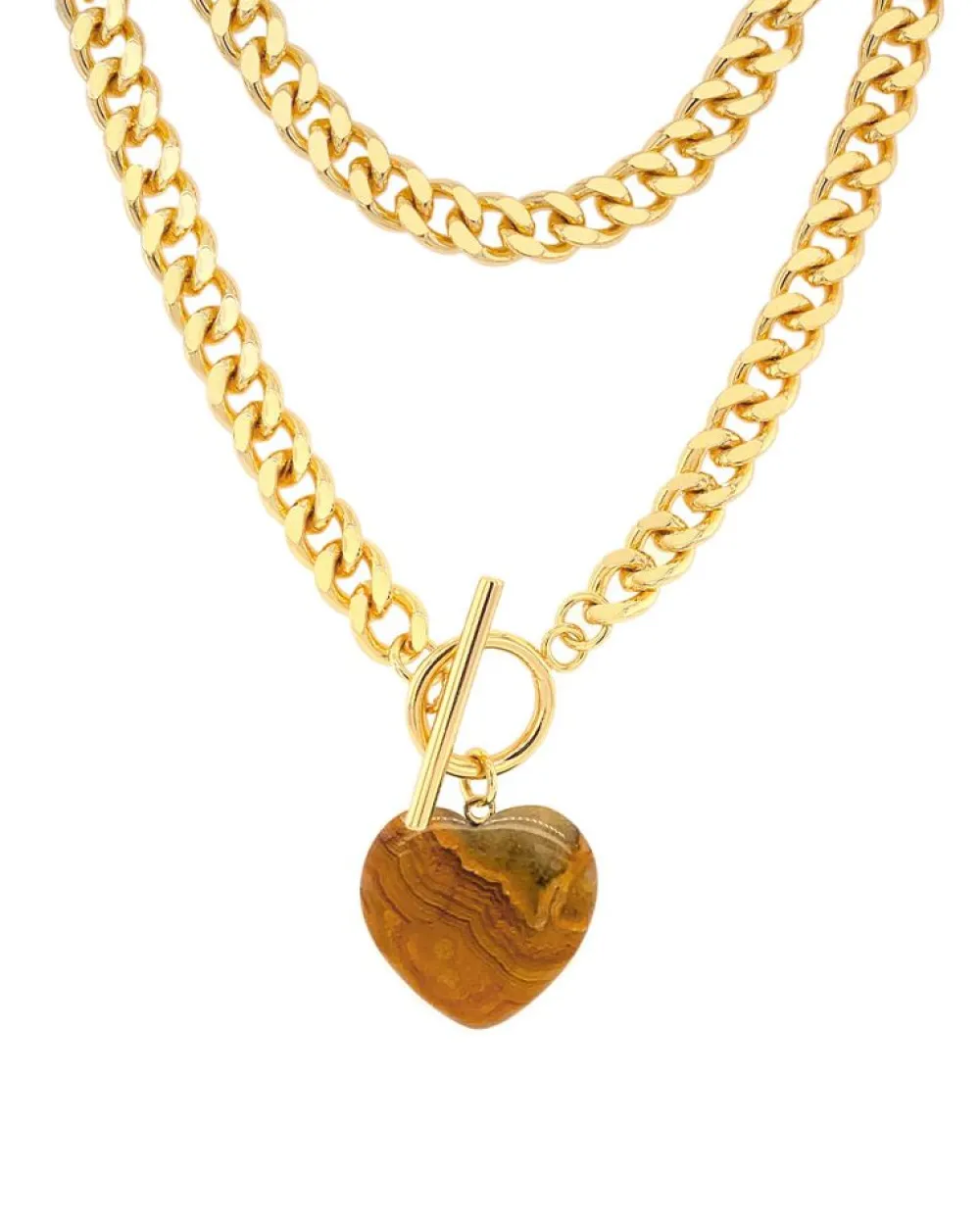 Jurate LA Oh Girl Brown Agate Necklace