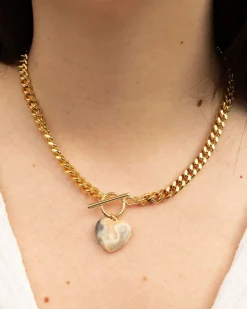Jurate LA Oh Girl Brown Agate Necklace