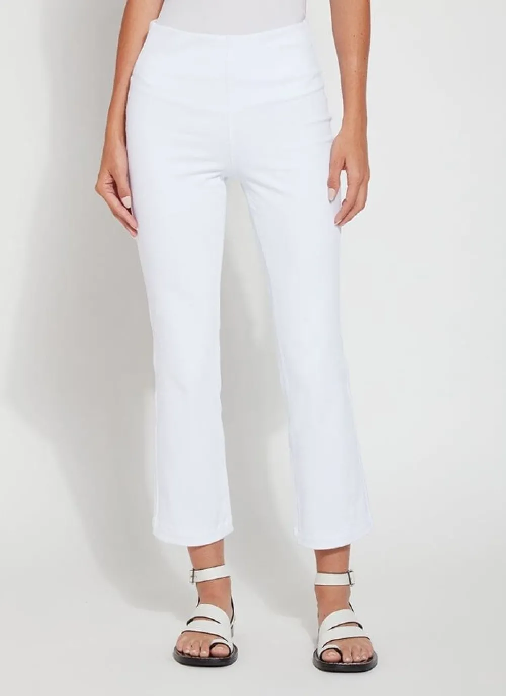 Lysse Ankle Denim Baby Bootcut White
