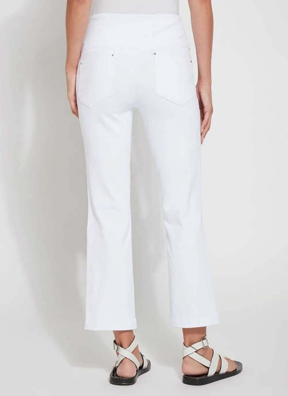 Lysse Ankle Denim Baby Bootcut White