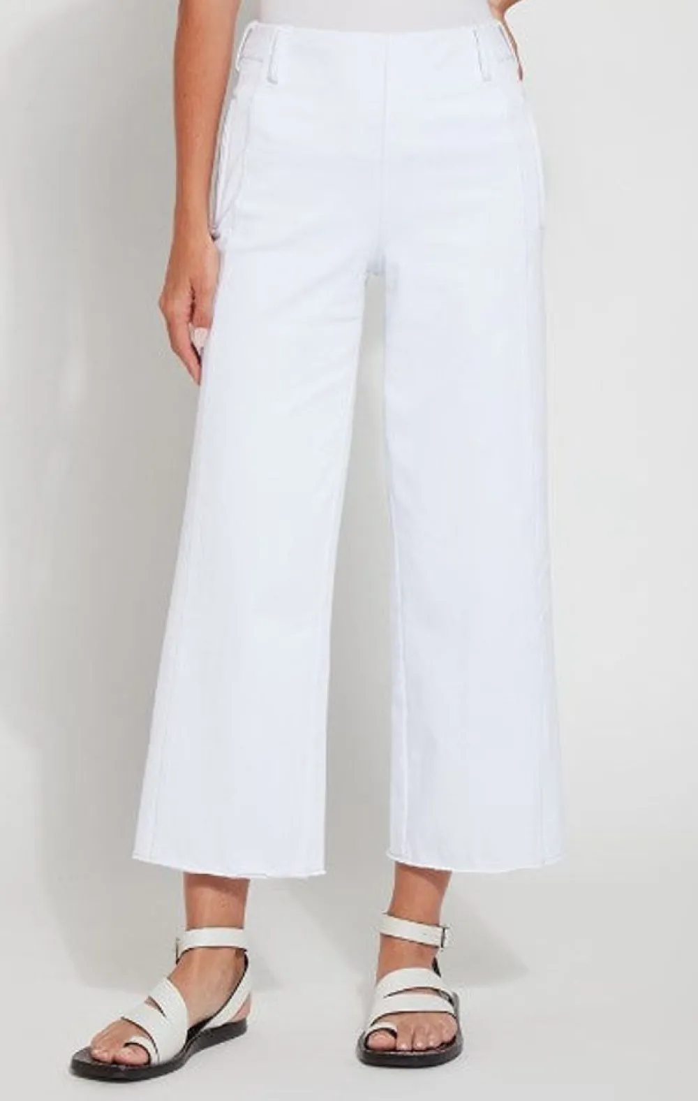 Lysse Payton Wide Leg Crop White