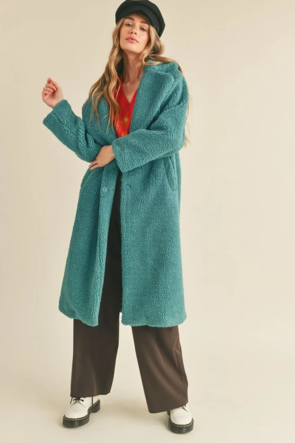 &Merci &Merci Full Length Teddy Coat