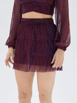 MINKPINK Ines Tiered Mini Skirt