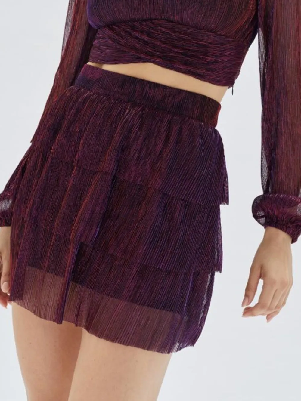 MINKPINK Ines Tiered Mini Skirt