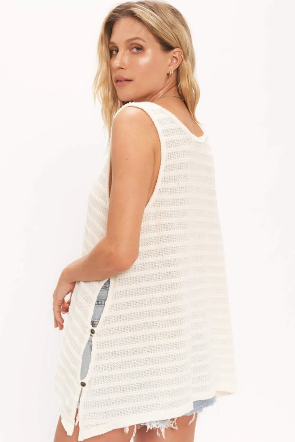 Project Social T Runaway Stripe Washed Tank