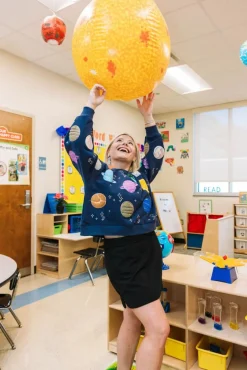 Queen of Sparkles Navy Fuzzy Planet Sweatshirt