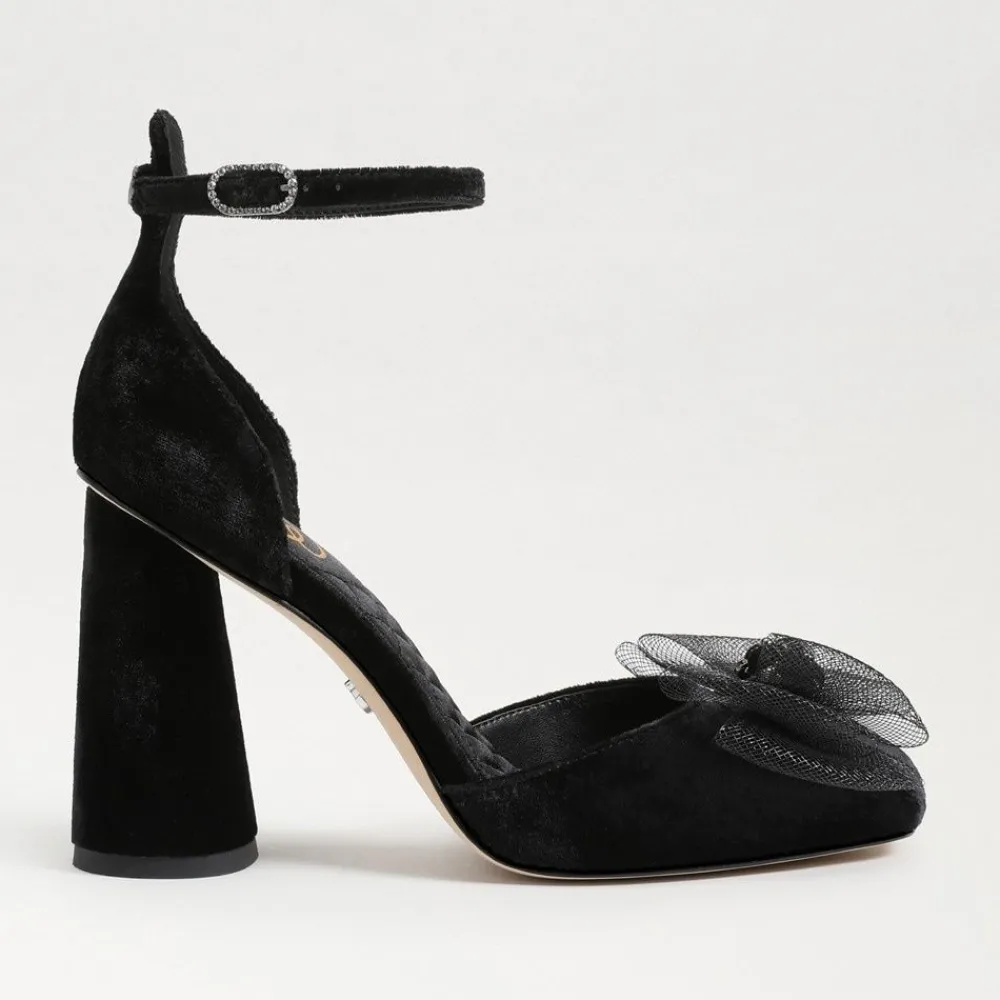 Sam Edelman Colter Ankle Strap Block Heel Black