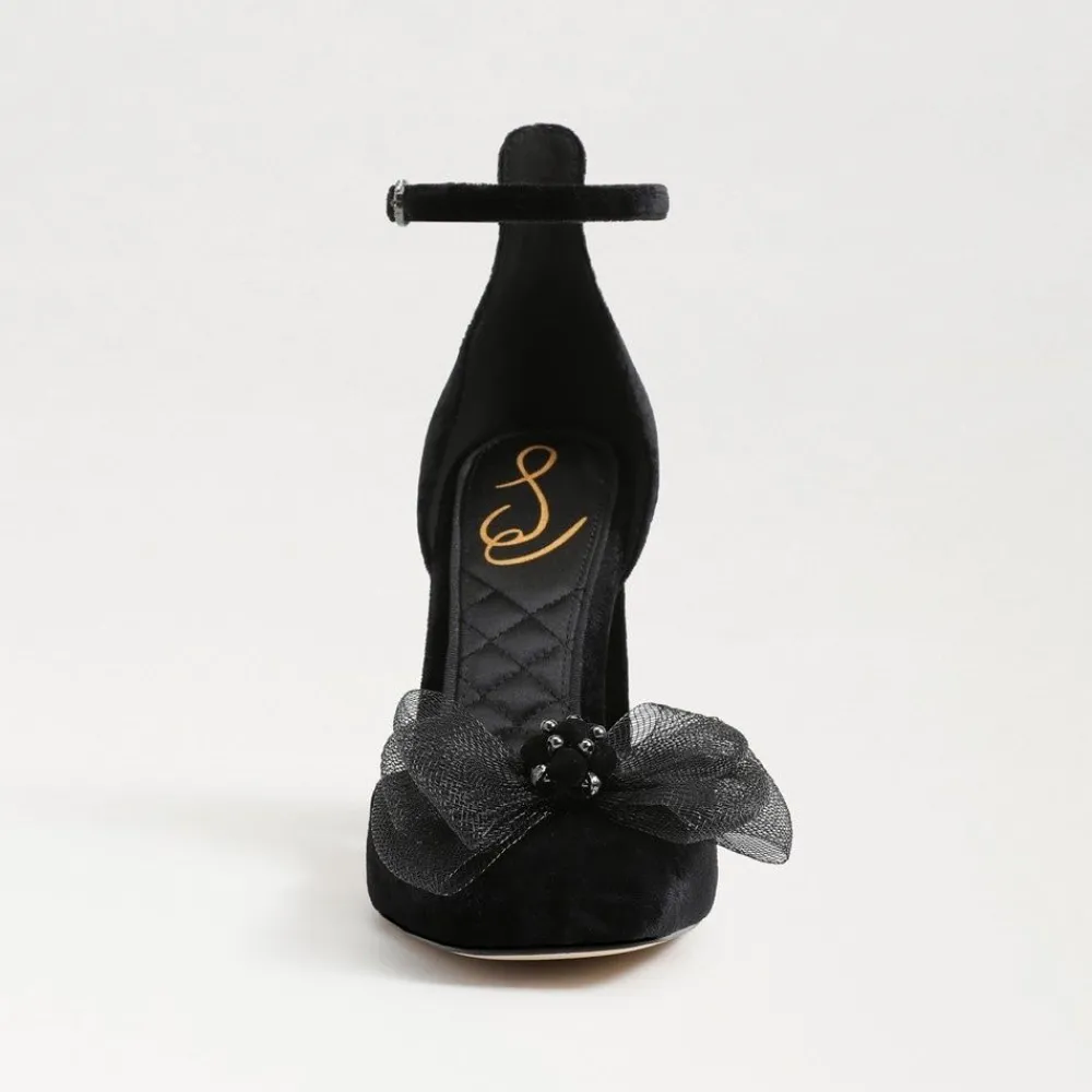 Sam Edelman Colter Ankle Strap Block Heel Black