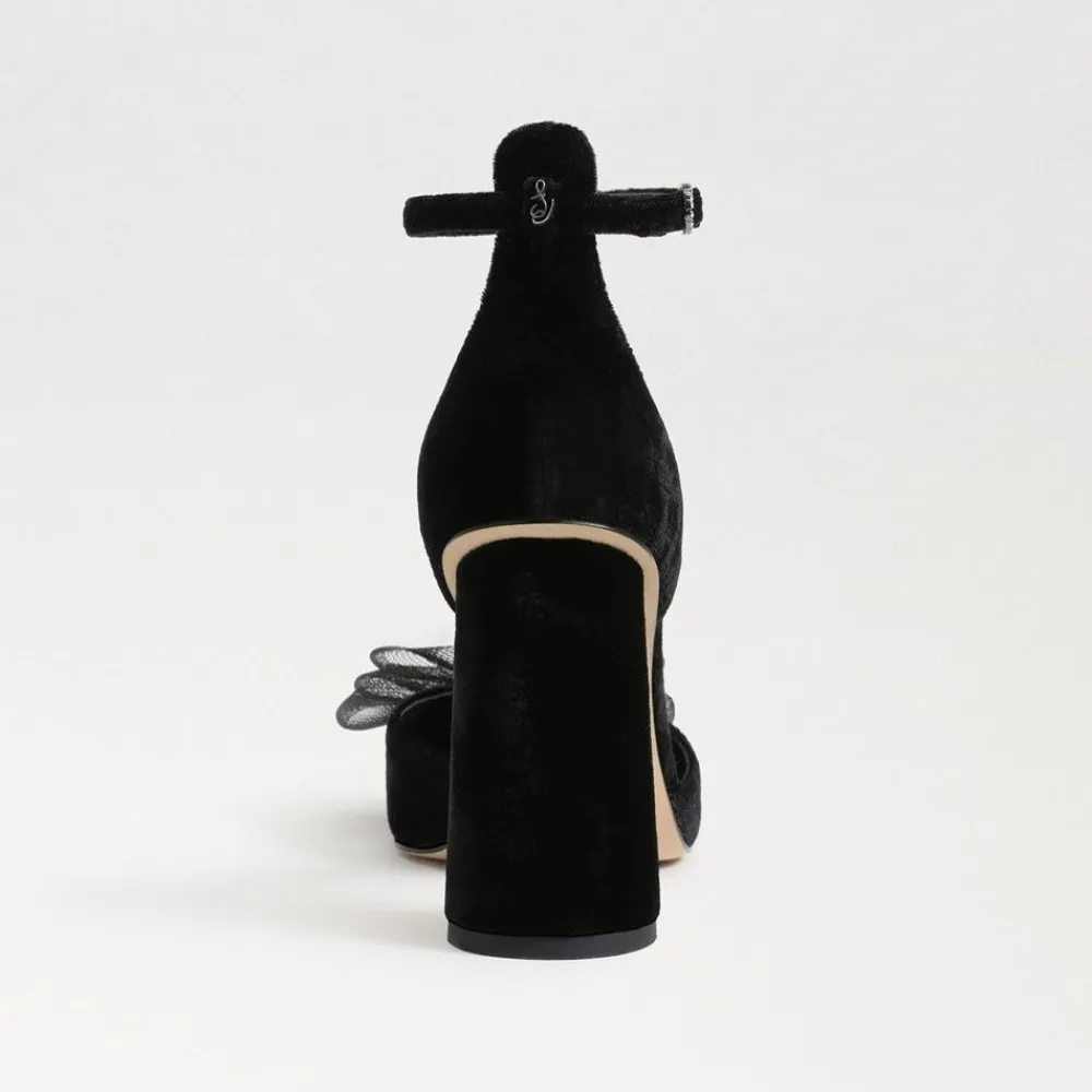 Sam Edelman Colter Ankle Strap Block Heel Black