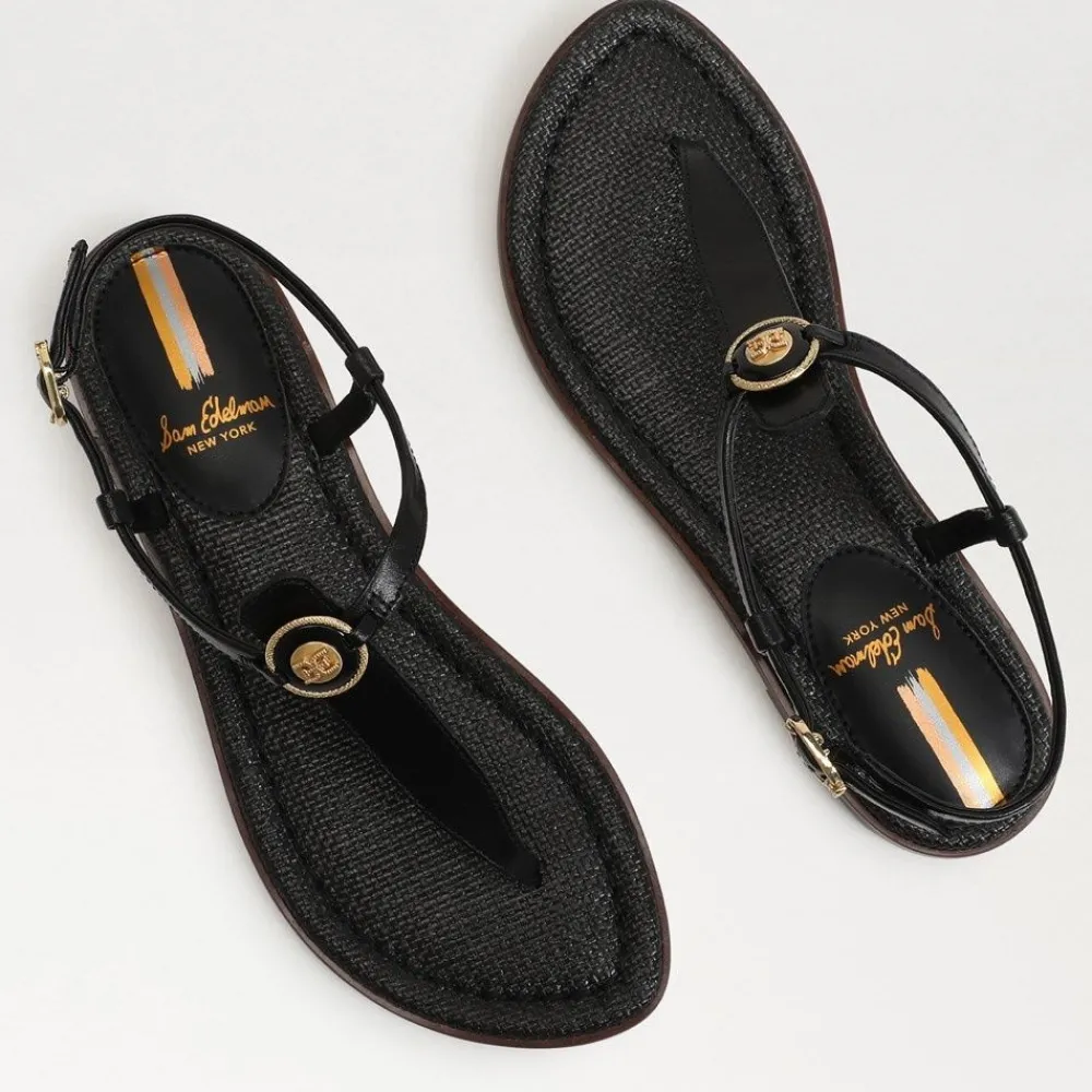 Sam Edelman Gigi Black Signet Sandal