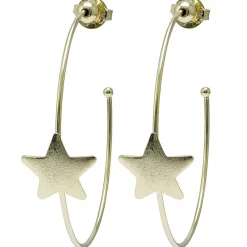 Sheila Fajl Ursa Single Star Hoops Gold