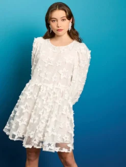 Sister Jane Periwinkle Organza Mini Dress
