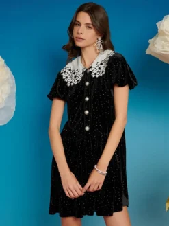 Sister Jane Star Velvet Mini Dress