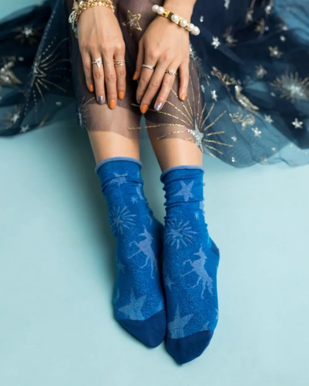 Sock Candy Celestial Shimmer Crew Sock