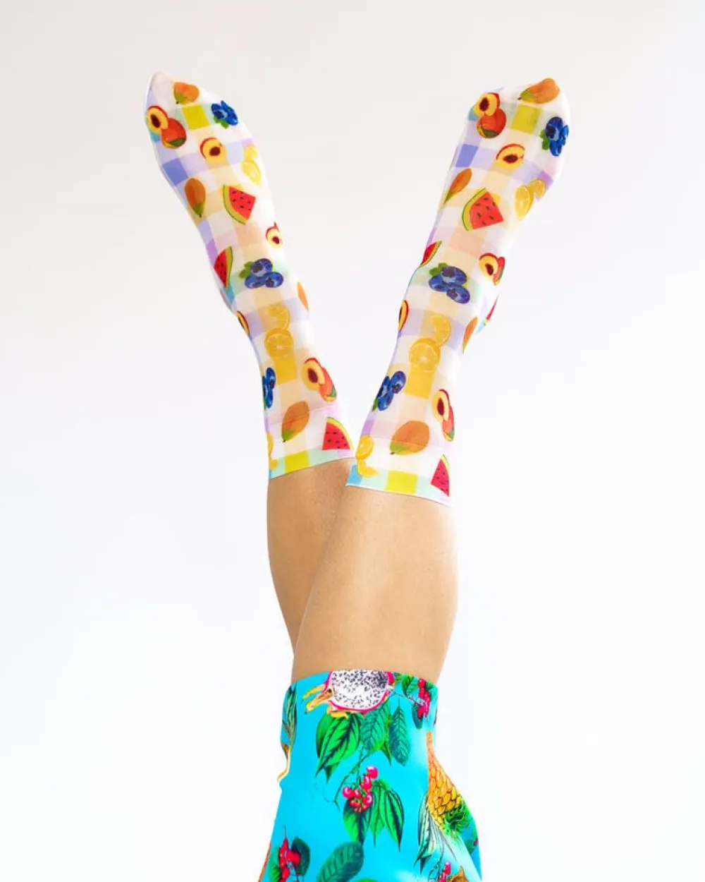 Sock Candy Gingham Fruits Ankle Sock