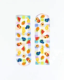 Sock Candy Gingham Fruits Ankle Sock