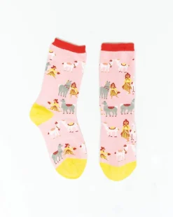 Sock Candy Girl With Llama Kawaii Sock
